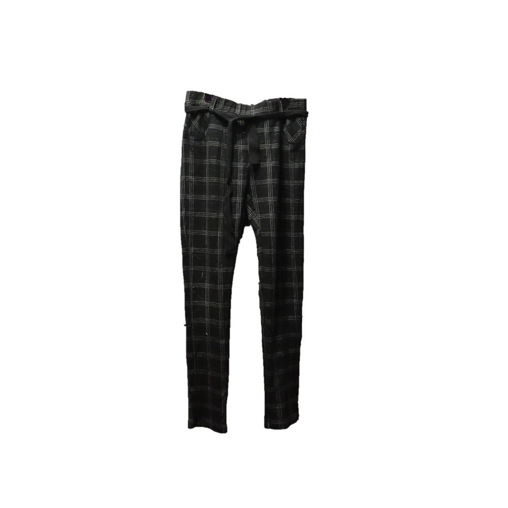 U Black Plaid Leggings